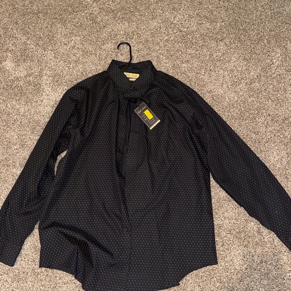 Men’s Black Polka Dot Dress Shirt